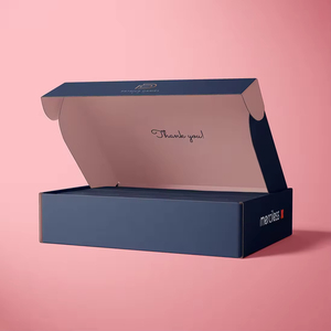 Miễn phí Mẫu Đen tái chế các tông thư vận chuyển thư mục với dập nổi thanh lịch đóng gói quà tặng - Product Image 4