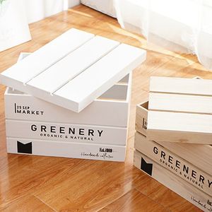 Wooden Storage Boxes Rectangle 20-35L Solid Wood Home Decor Display <b>Crates</b> - Product Image 3