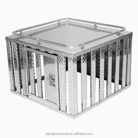 Cage pour animaux de compagnie en aluminium sur mesure, cage robuste en tôle diamantée pour utilisation en extérieur et en véhicule