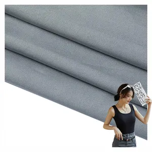 Stocks 260GSM 90% Polyester 10% Spandex Stretch Single Jersey Knit Milk Silk Fiber Fabric Polyester Elastane Apparel Fabric