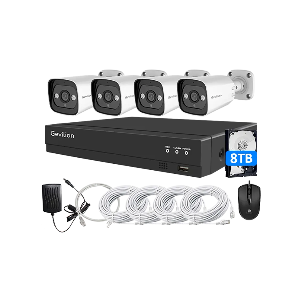 3.6mm 3.0MP 5.0MP 8.0MP 4CH Home Cctv Security System IP Surveillance Cameras Outdoor NVR POE Kit Cctv Camera System