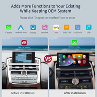 Écran tactile IPS Autoabc 10,25 pouces avec USB pour Lexus NX 2014-2021, CarPlay sans fil, Android Auto, conduite à gauche, garantie 1 an