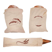 100% sacs à pain en lin naturel imprimé à la main 3 paquets personnalisés 30-50cm poignée en corde stockage moyen sacs à provisions personnalisés