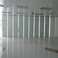 Movable Partition Sliding Folding Glass Wall with Doors for School and Hospital Use Competitive Price