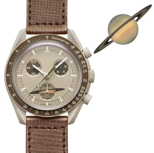Reloj de Cuarzo de Lujo Premium Más Vendido para Hombre con Disco de Colores Sol Mercurio Venus Tierra Luna Júpiter Marte Saturno Neptuno Plutón - Product Image 1