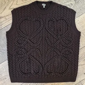 DiZNEW High Quality wholesale sweatshirt Custom designed Fashion knit men's sleeveless sweater 100% custom wool men's vest