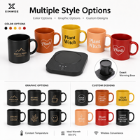 Ensemble chauffe-tasse personnalisé avec chargement USB, tasse en céramique, contrôle de la température, écologique, logo personnalisé, cadeau promotionnel pour les entreprises