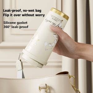 Tasse à café isotherme sous vide 500 ml avec procédé de marquage à chaud 3D, intérieur en acier inoxydable 316L avec revêtement céramique, couvercle en PP compatible alimentaire - Product Image 3