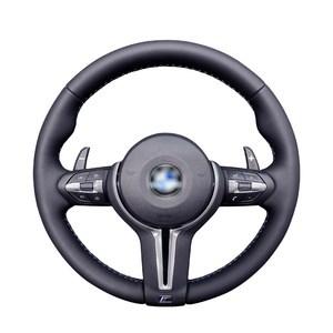 Volant de direction en cuir véritable style sport pour assemblage M3M5F15F30, volant de direction en cuir pour voiture, assemblage en cuir véritable - Product Image 1