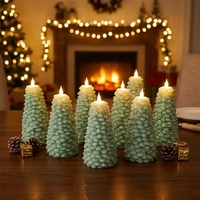 Bougies LED de Noël 2026 en cire de paraffine – Écologiques, à piles, avec télécommande, pour la décoration intérieure