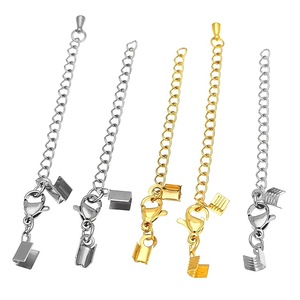 Stainless Steel Chain Clasp Set With Lobster Clasp And Extender For <b>Bracelet</b> Necklace Jewelry Making Accessories - Product Image 1