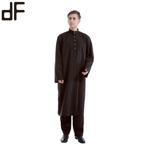 Venta al por mayor de ropa islámica para la región del sudeste y Oriente Medio, camisas Kurti musulmanas para hombres con pantalones, conjunto Thobe - Product Image 6