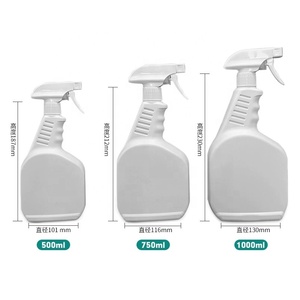 Flacon pulvérisateur vide en PE blanc 500ml/750ml/1000ml avec pompe déclencheur pour <span class=keywords><strong>antiseptique</strong></span>, alcool liquide, faux cils et masque facial - Product Image 6