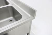 Évier double étoile de style européen en acier inoxydable 201/304 de qualité alimentaire pour hôtels et restaurants, fabrication d'acier pour cuisines commerciales