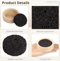 Diffuseur passif en pierre de lave pour huiles essentielles, base en bois naturel, pour sauna, bureau, chambre à coucher (vente en gros)