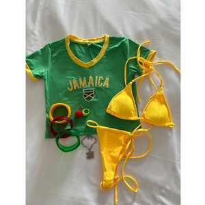 Disfraces de Carnaval de Brasil de Fábrica, Bandera de Jamaica, Monokini Barato 2026, Disfraz Personalizado de Carnaval de Trinidad, Traje de Baño para el Lunes - Product Image 5