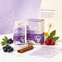 Gummies Équilibre Hormonal pour Femmes Atteintes de SOPK avec Myo-Inositol, Vitamine D3 et Extrait de Palmier Nain pour le Cycle et le Soutien Métabolique