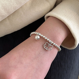 Bracelet en argent Sterling S925 pour femmes, bijoux à breloques en forme de cœur, cadeau, accessoire de mode - Product Image 4