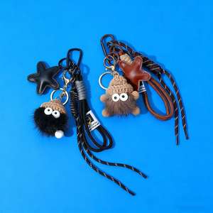 <span class=keywords><strong>Kawaii</strong></span> Anime elfe en peluche porte-clés doux porte-clés sac à dos pendentif à breloque à la mode voiture pompon accessoires pour femmes - Product Image 3