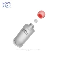 Emballage cosmétique, flacons en verre givré pour toner, 50 ml, 100 ml, 120 ml, flacon d'huile parfumée pour le corps avec bouchons ronds roses, logo personnalisé