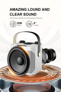 블루투스 무선 노래방 스피커 2 개 휴대용 마이크 라디오 노래방 기계 음악 플레이어 노래 녹음기 KTV 마이크 - Product Image 2