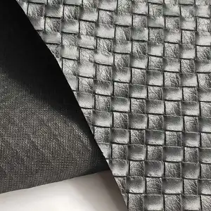 大编织图案PVC人造革批发图案皮革袋材料