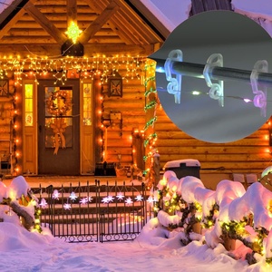 Set da 120 Pezzi di Clip per Luci Natalizie Multicolore, Mini Ganci in Plastica per Grondaie, Luci Esterne 5cm X 2cm, Decorazioni Festive - Product Image 3