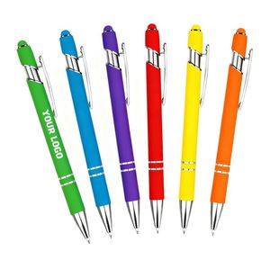 Promotional Custom Logo 1.0Mm Writing Ballpoint for <b>Stylus</b> <b>Pen</b> Soft Rubber Touch Screen Phone Aluminum Cheap Mobile - Product Image 1