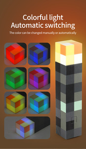 Lámpara <span class=keywords><strong>de</strong></span> Noche Recargable con Forma <span class=keywords><strong>de</strong></span> Linterna Pixelada, Periférico <span class=keywords><strong>de</strong></span> Juego My Magnetic World, Lámpara <span class=keywords><strong>de</strong></span> Minería, Lámpara <span class=keywords><strong>de</strong></span> Diamante, Adorno, Linterna MC - Product Image 4