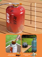 Réchaud à gaz portable d'extérieur sept étoiles, réchaud de camping, ustensiles de cuisson, résistant au vent, flamme puissante