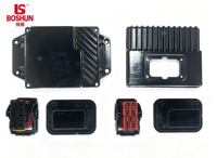 Caja de Aluminio Fundido a Presión ADC12 BS197 para ECU, Carcasa con Disipador de Calor para Conector de 28 y 48 Pines, Carcasa de Aluminio para ECU Automotriz