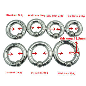 Neue 8 Größe Magnet Edelstahl Heavy Cock Ring Ball Hodensack Trage Verzögerung Ejakulation Sexspielzeug für Männer - Product Image 6