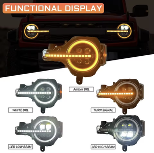 Faros delanteros Luces diurnas Faros delanteros para Ford para <span class=keywords><strong>Bronco</strong></span> Faro LED Estilo de media rejilla con <span class=keywords><strong>precio</strong></span> promocional - Product Image 5