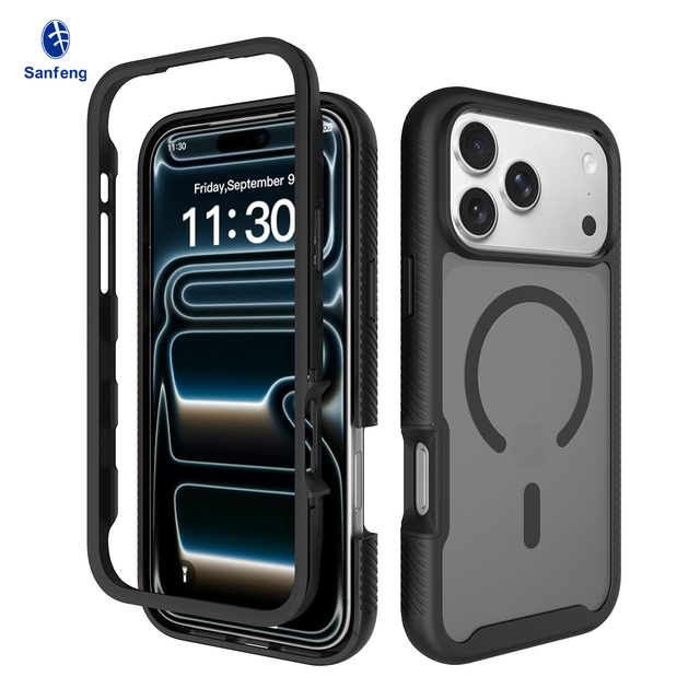 Factory Direct Matte Durable Shockproof Full Protective Magnetic Phone Case with Skin-Feel Back Cover for iPhone 17 Pro Max Case