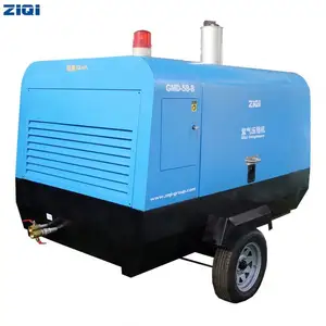 Máquina de compressores de parafuso de ar tipo motor diesel móvel de 80 HP com melhor marca para menor ruído com eficiência energética