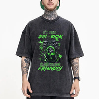 T-shirt vintage délavé uni avec logo personnalisé en relief, 230g, style américain, marque de mode, manches courtes, pur coton pour homme