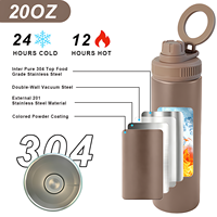 Bouteille d'eau isotherme à double paroi en acier inoxydable avec logo personnalisé, 32 oz (1000 ml), pour l'extérieur, avec système MagSafe
