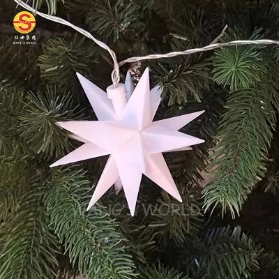 Outdoor Garden Balcony Decor Moravian LED Decoration Lights Christmas Star Hanging Lights