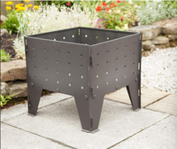 Poêle de chauffage de camping carré personnalisé multi-spécifications foyer barbecue extérieur