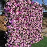 Panneau mural en tissu de soie SPR, fleurs de rose et d'hortensia avec verdure, pour décoration de toile de fond de mariage, hôtel, anniversaire