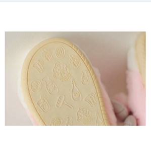 Rosa bianco morbido accogliente piccolo peluche pantofole di pecora mezza suola pantofole da casa per regali ragazze donne - Product Image 5