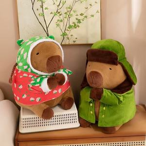 Nuevo <span class=keywords><strong>abrigo</strong></span> militar de Capybara, juguete de peluche de Capybara, muñeca de trapo bonita, almohada de regalo para niña, transfronteriza - Product Image 3