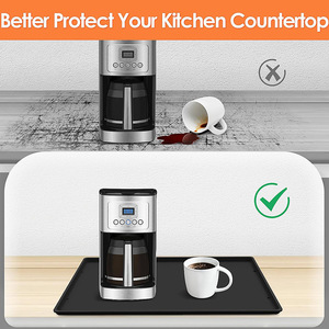 Cross-border Best-selling Nordic Style square Coffee <b>Mat</b> Silicone <b>bar</b> Table Pad Non-slip Heat-resistant Draining Features Pad - Product Image 3