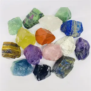 Piedras naturales de cristal crudo, piedra amatista de cuarzo rosa