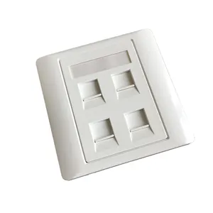 Fabriqué en chine, vente en gros, meilleure vente, plaque frontale RJ45 86mm x 86mm, Type 1 2 4 ports