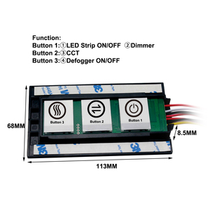 60W 5amp1 2V/24V Led Gương cảm ứng cảm biến chuyển đổi với on/off chức năng nút đôi 12V Điện áp CCT quy nạp thiết bị chuyển mạch defogger - Product Image 2