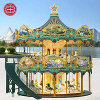 Manège de parc d'attractions, grand manège à chevaux populaire pour enfants, nouveau design, carrousel à deux étages de luxe à vendre