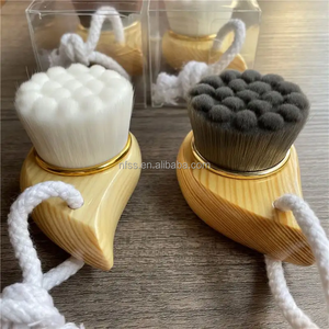 แปรงทำความสะอาดใบหน้าด้ามไม้ไผ่สำหรับทำความสะอาดผิวหน้าแปรงทำความสะอาดแบบแห้งทั่วดวงตาสำหรับการดูแลผิวหน้า - Product Image 1