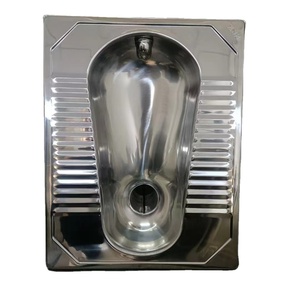 Nouvelle toilette à la turque moderne et minimaliste, à chasse directe, à poser au sol, en acier inoxydable 304, pour extérieur et usage pénitentiaire - Product Image 2