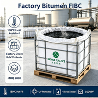 Sac Jumbo FIBC de 1000 kg pour bitume, résistant à la chaleur jusqu'à 180 degrés, pour remplissage à chaud, sac en vrac, sac de bitume, directement de l'usine